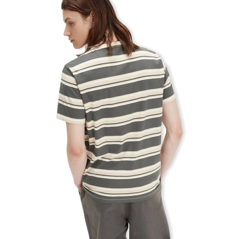 Fred Perry T-shirt T-shirt Uomo Stripe Fango grigio P24-FRED PERRYM6557-U98P-S - Francavilla Moda